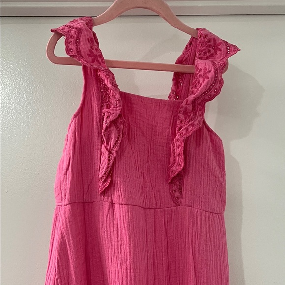 btween Pink Ruffle Strap Dress - Picture 2 of 5